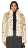 Unreal Fur Wild Dream Jacket In Snow Leopard