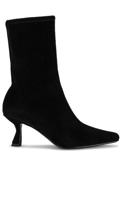 Loeffler Randall Tatum Suede Comma-heel Booties In Black