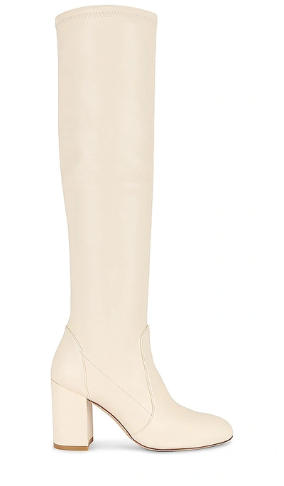 Stuart Weitzman Yuliana 85 Slouch Boot Â€“ Å¥¶æ²¹è‰² In Alabaster