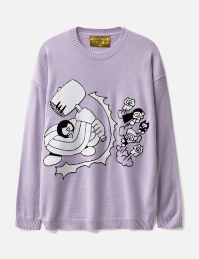 Brain Dead Hammer Sweater In Purple