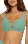 Becca Line In The Sand Bikini Top In Mineral