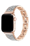 The Posh Tech Crystal Apple Watch® Bracelet Watchband In Rose Gold