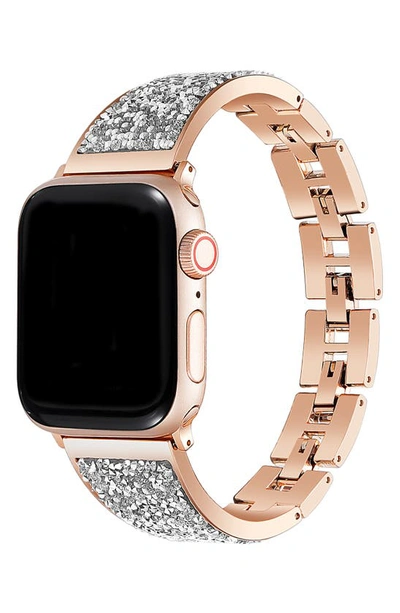 The Posh Tech Crystal Apple Watch® Bracelet Watchband In Rose Gold