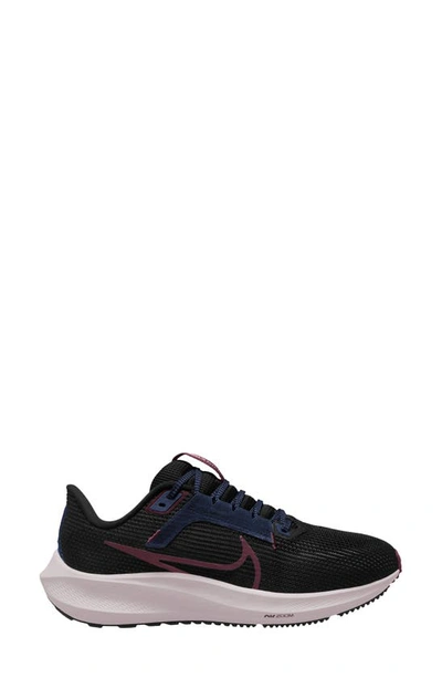 Nike Air Zoom Pegasus 40 Running Shoe In Black/ Maroon/ Purple/ Pink