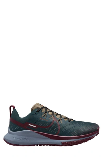 Nike React Pegasus Trail 4 Running Shoe In Deep Jungle/maroon/khaki