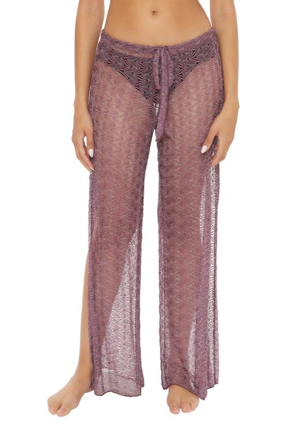 Becca Riviera Crochet Cover-up Trousers In Fig