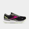 Brooks Women's Adrenaline Gts 23 Running Shoes In Black/gunmetal/sharp Green