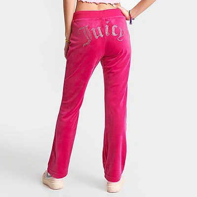 Juicy Couture Women's Og Big Bling Velour Track Pants In Multi