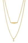 Ajoa Dolly Dot Cz Layered Necklace In Gold