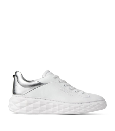 JIMMY CHOO DIAMOND LIGHT MAXI LEATHER SNEAKERS