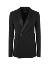 Sapio Tailored Double-breasted Blazer In Black