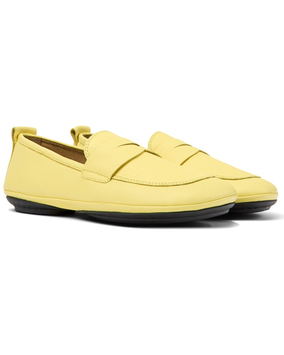 Camper Right Nina Leather Moccasin In Yellow