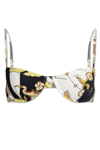 Tory Burch Printed Underwire Bikini Top In Blu