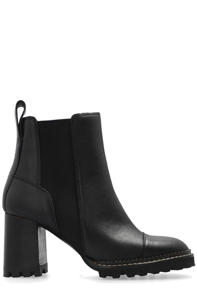 See By Chloé Mallory Heeled Ankle Boots In Nero