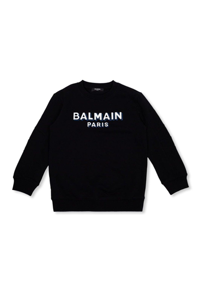 Balmain Kids Logo Printed Crewneck Sweatshirt