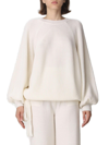 MSGM PUFFBALL TIED WAIST CREWNECK JUMPER