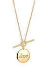Ajoa Love Toggle Pendant Necklace In Gold