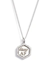 AJOA STRONG AF CUBIC ZIRCONIA PENDANT NECKLACE