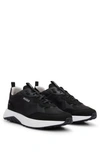 Hugo Mixed-material Trainers With Eva-rubber Outsole In Black