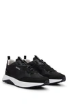 Hugo Boss Mixed-material Trainers With Eva-rubber Outsole In Black