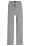 Hugo Boss Pajama Bottoms With Embroidered Logo In Grey