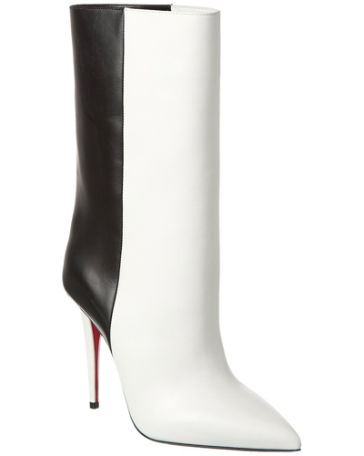 Christian Louboutin Astrilarge 100 Leather Bootie In Black