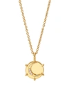 Ajoa Kindred Spirit Moon Necklace In Gold