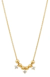 Ajoa Dolly Cz Dot Chain Necklace In Gold