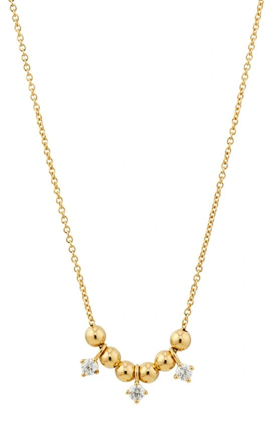 Ajoa Dolly Cz Dot Chain Necklace In Gold
