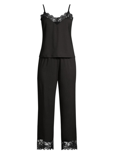 In Bloom Women's Aegean Sea Knit Pyjama Set In Black