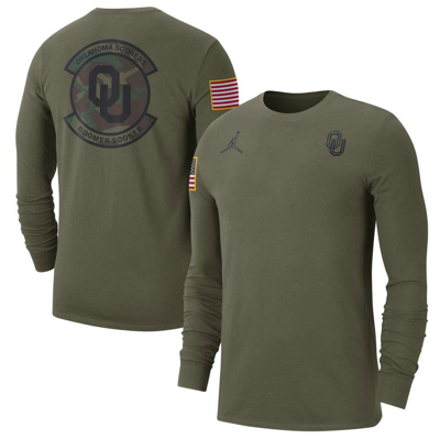 Jordan Brand Olive Oklahoma Sooners Military Pack Long Sleeve T-shirt