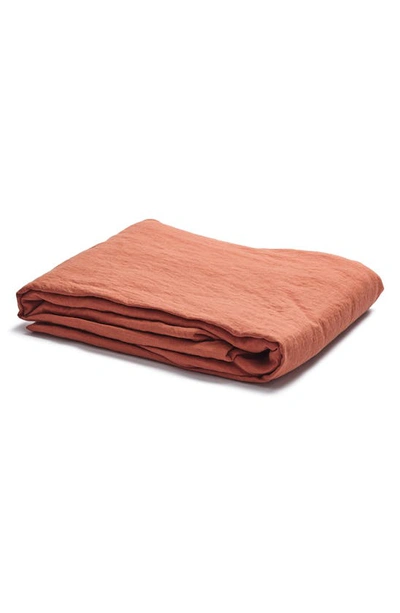 Piglet In Bed Linen Fitted Sheet In Burnt Orange