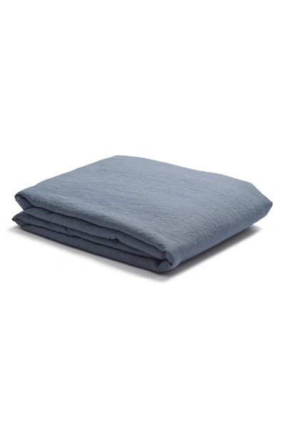 Piglet In Bed Linen Flat Sheet In Dusk Blue