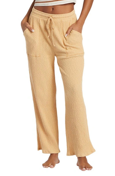 Billabong Easy As Rib Drawstring Pants In Soft Sand