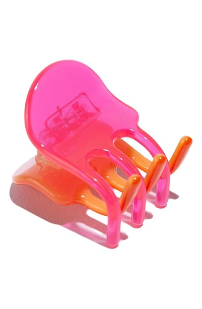 Chunks Jester Mini Two-tone Claw Clip In Pink