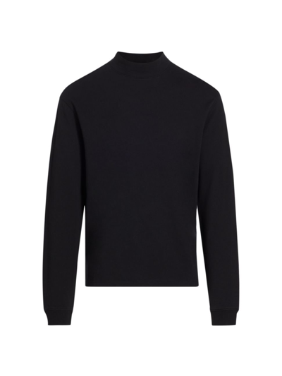 Frame Brushed Cashmere Turtleneck Sweater In Noir