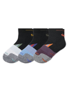 Bombas Running Quarter Sock 3-pack In Celeste Plum Mix