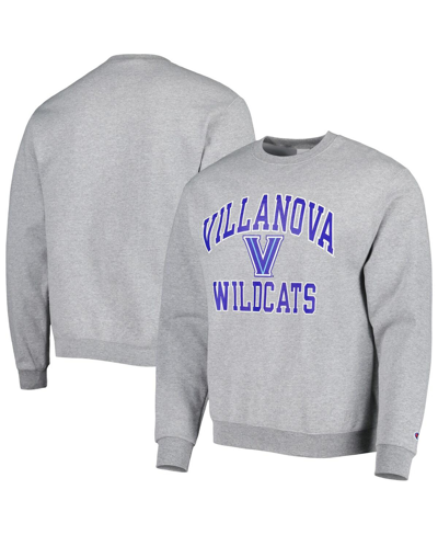 Champion Men's  Heather Gray Villanova Wildcats High Motor Pullover Sweatshirt