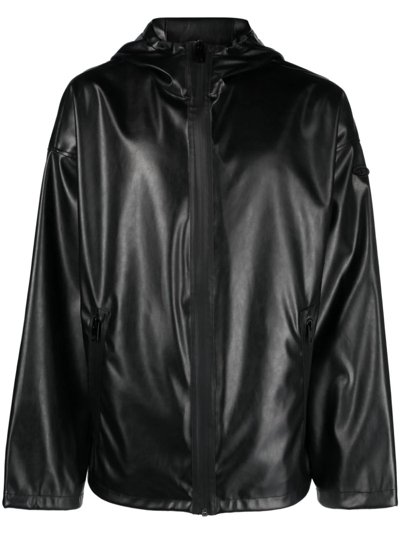 Diesel J-micc Hooded Windbreaker Jacket In Black