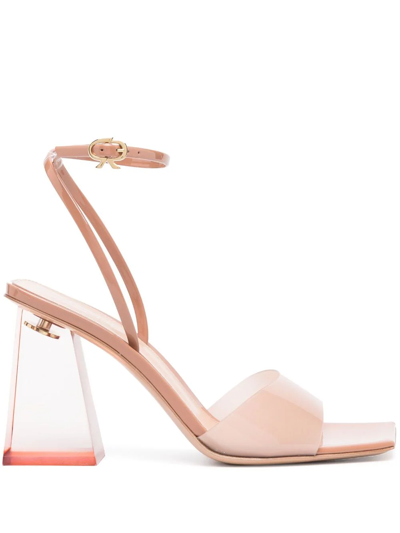 Gianvito Rossi Cosmic Sandal 90mm Leather Sandals In Pastel