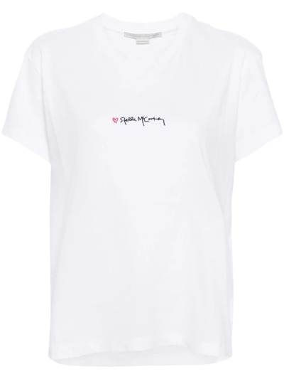 Stella Mccartney T-shirt Stella Iconics Love Logo In White