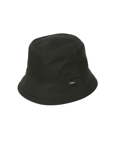 Chloé Romy Bucket Hat Black Size S 100% Polyamide