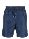 Dolce & Gabbana Logo Plaque Swim Short In Blue