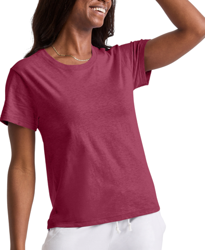 Hanes Women's Originals Triblend Short Sleeve Classic T-shirt In Inari Heather