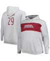 Profile Men's Nathan Mackinnon Heather Gray Colorado Avalanche Big And Tall Player Lace-up Pullover Hoodie In Heather Gray