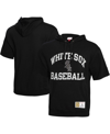 Mitchell & Ness Black Chicago White Sox Cooperstown Collection Washed Fleece Pullover Short Sleeve H In Black