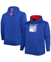 Profile Men's Blue New York Rangers Big And Tall Fleece Pullover Hoodie In Blue