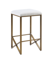 Ink+ivy 16" Marino Wide Plywood Backless Upholstered Counter Stool In Ivory
