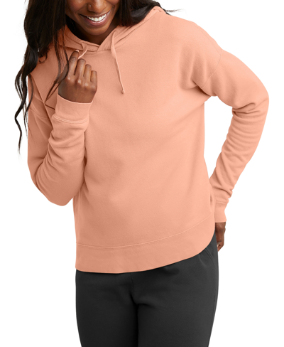 Hanes Hasen Women's Comfortwash Hoodie Sweatshirt In Canaloupe Orange