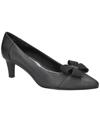 Easy Street Devanna Bow Pump In Black Satin